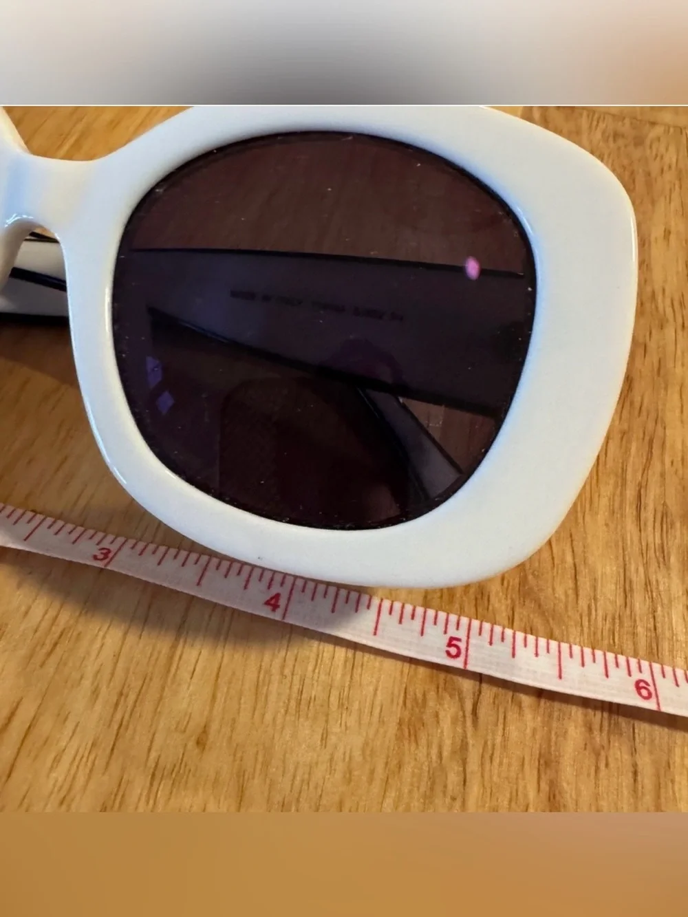 Chanel White Oval Sunglasses CC Logo Frame Made in Italy - Picture 2 of 7